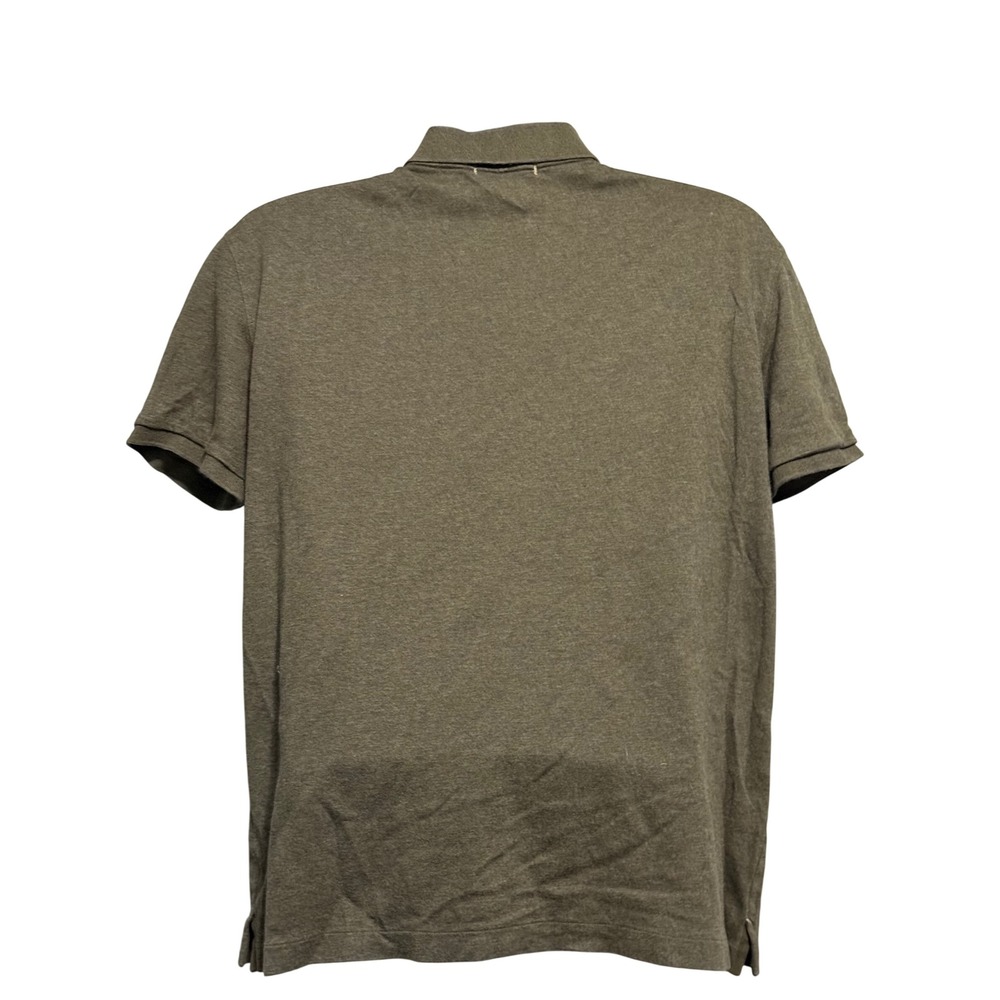 Banana Republic Luxury Touch Performance Polo Shirt Men L Olive Green Cotton A9 - Picture 2 of 6